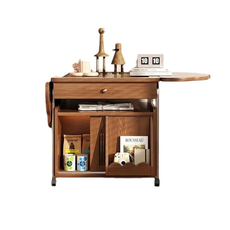 Minimalist Scandinavian Multi-Use Organizer Folding Coffee Table - Image 5