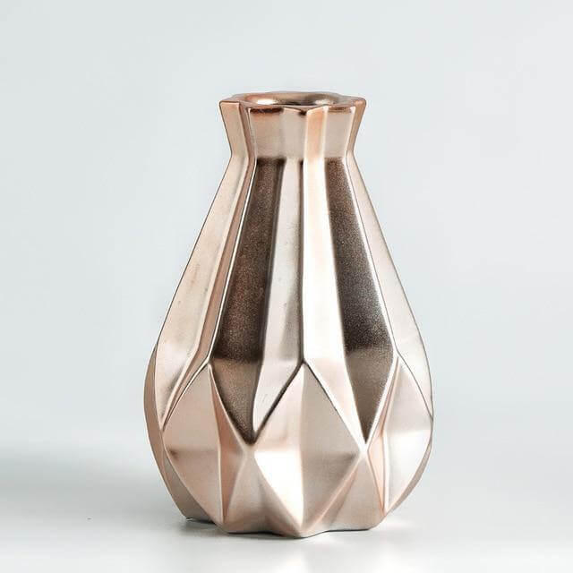 Modern Europe Brief Matt Diamond Porcelain Ceramic Vase - Image 24