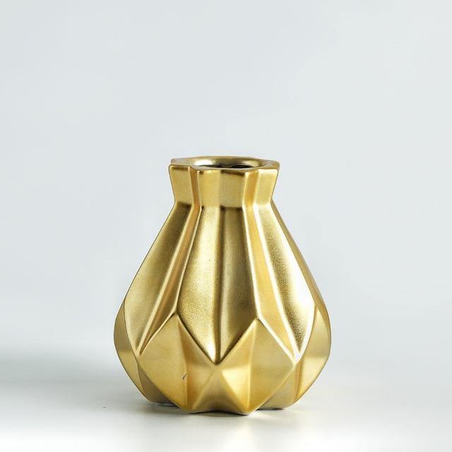 Modern Europe Brief Matt Diamond Porcelain Ceramic Vase - Image 25