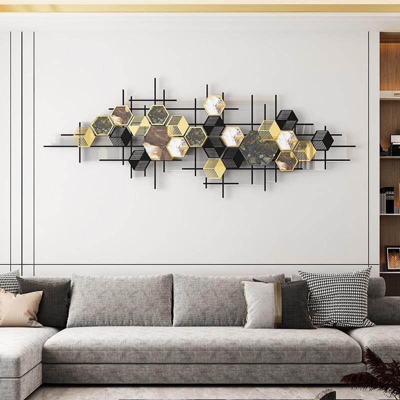 Modern Geometric Acrylic Shining Design Wall Decoration - Image 5
