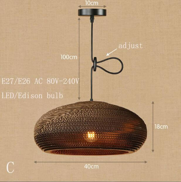 Modern Hanging Pendant LED Origami Paper Shade Lamp - Image 2