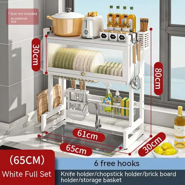 Modern Kitchen Over The Sink Organizer Dish Rack - Image 15