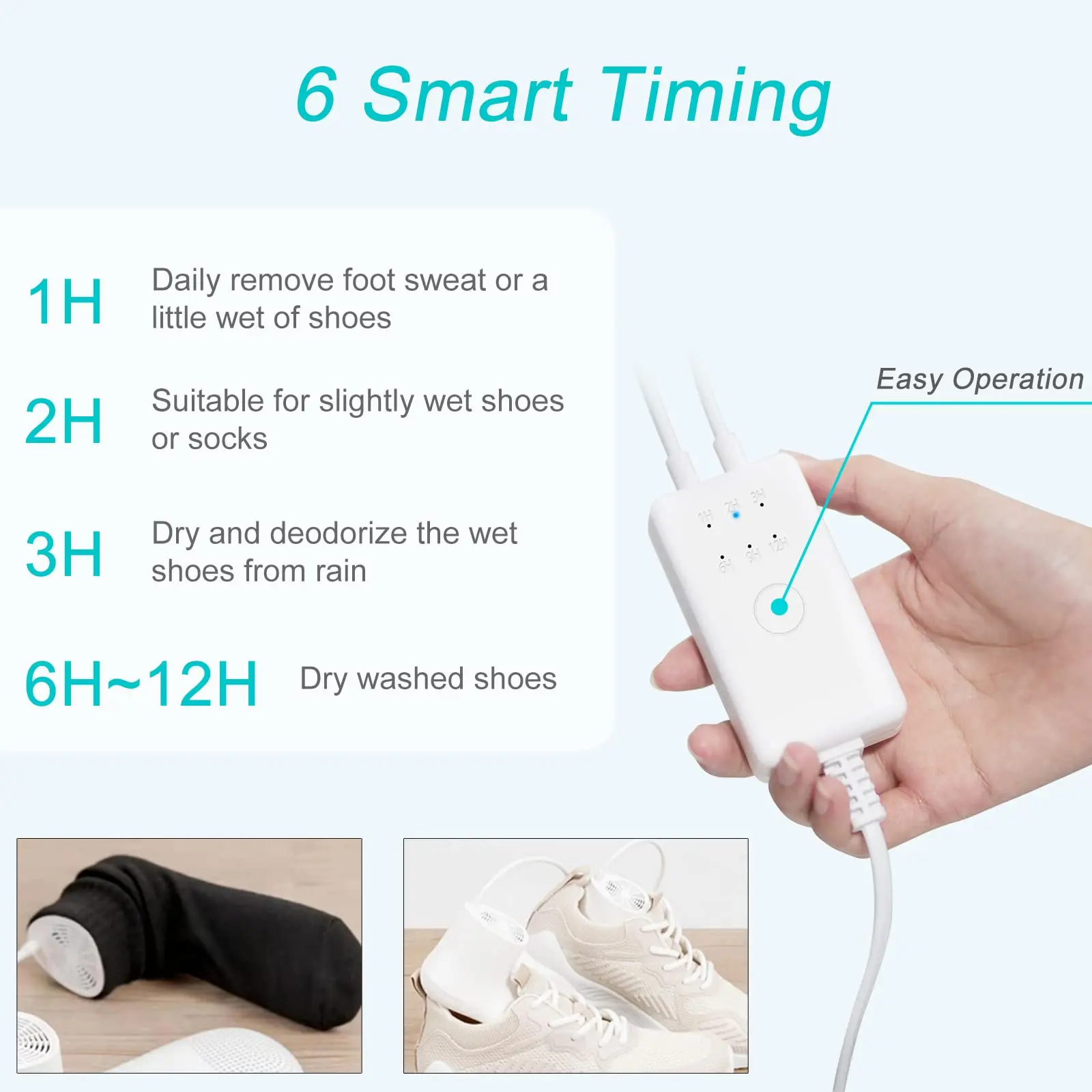 Modern Quick Clean Deodorizing Shoe Dryer - Image 3