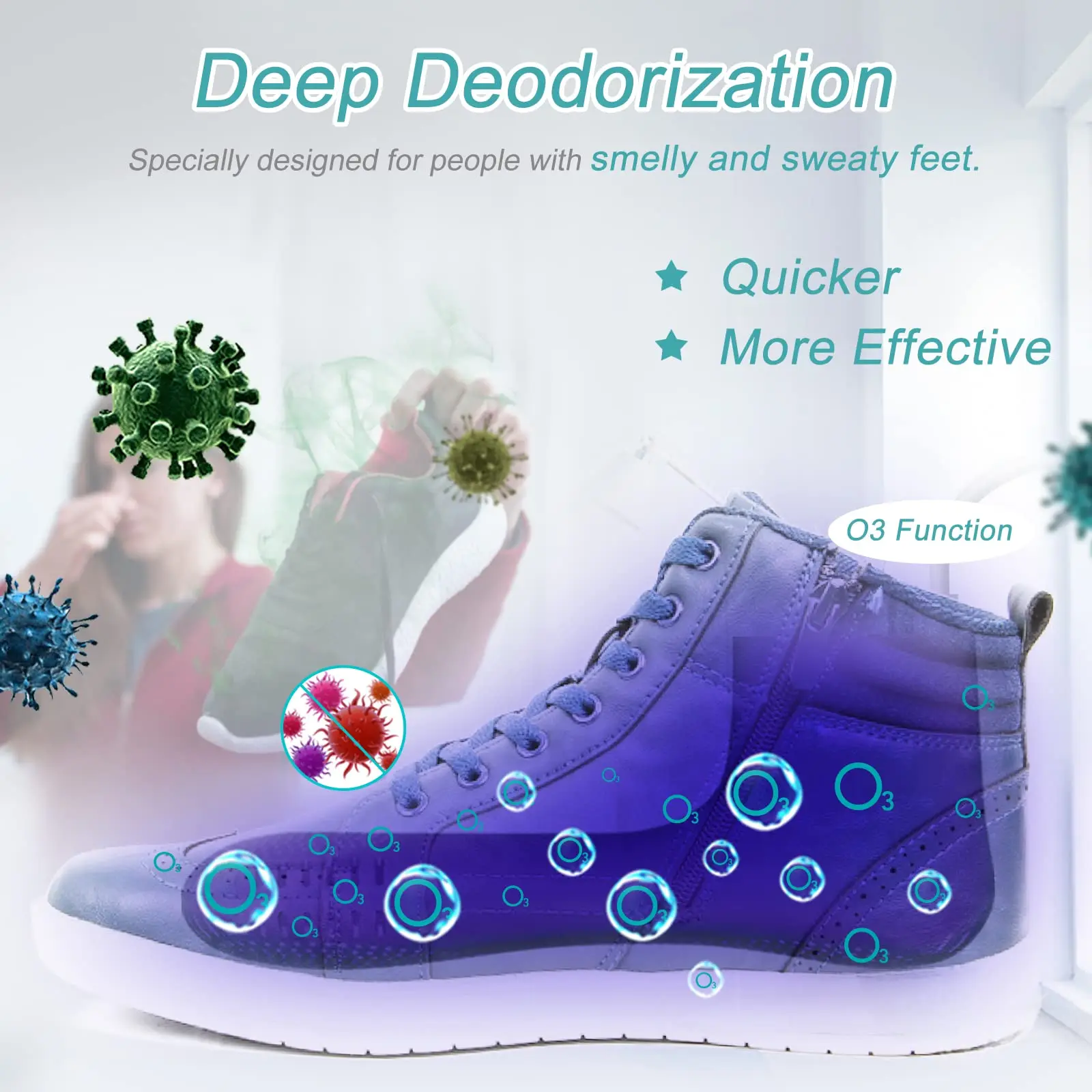 Modern Quick Clean Deodorizing Shoe Dryer - Image 6