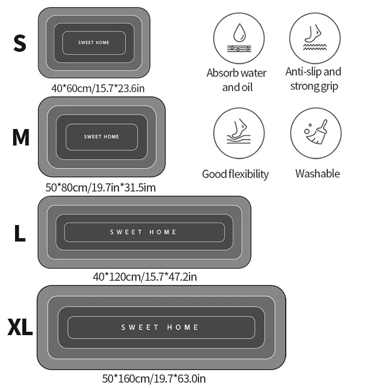 Modern Water Absorbent Anti-slip Area Rugs - Image 14
