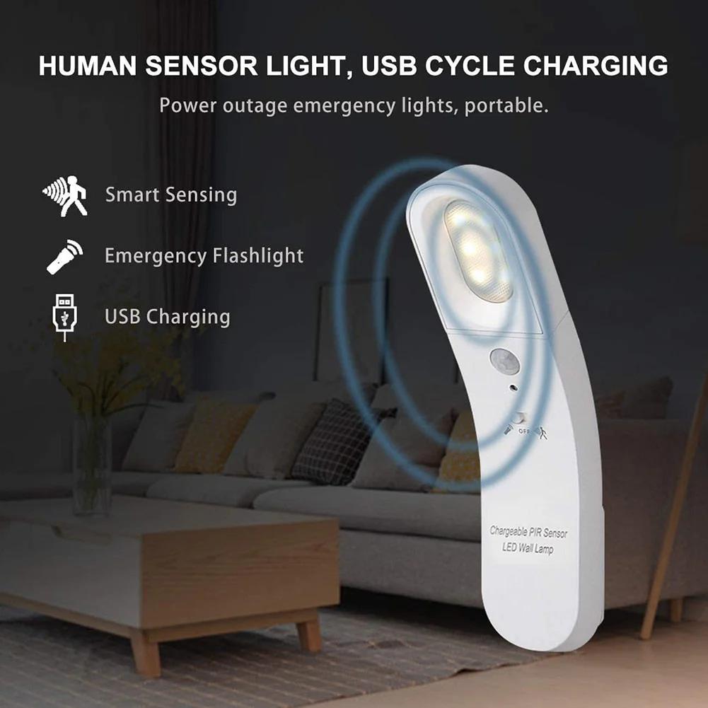 Motion Sensor Rotatable LED Wall Lamp - Image 3