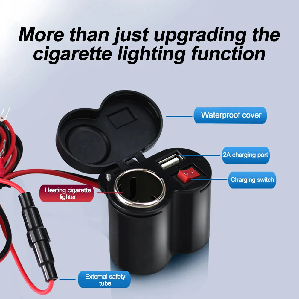 Motorcycle Waterproof Handlebar USB Charger - Image 2