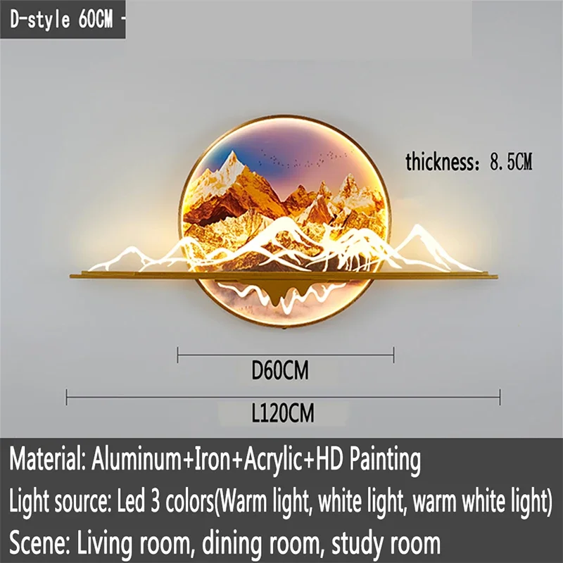 Mountain Sunset Scene LED Wall Lamp - Image 6