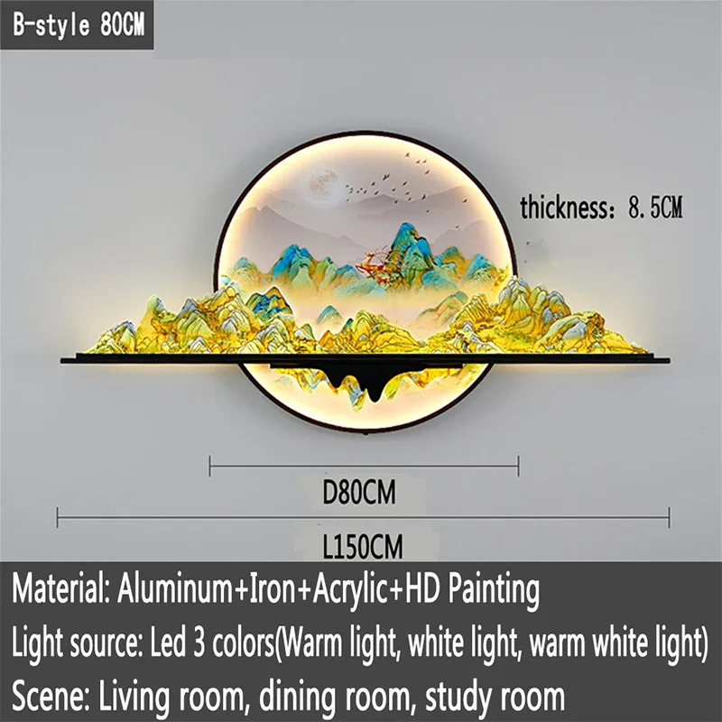 Mountain Sunset Scene LED Wall Lamp - Image 9