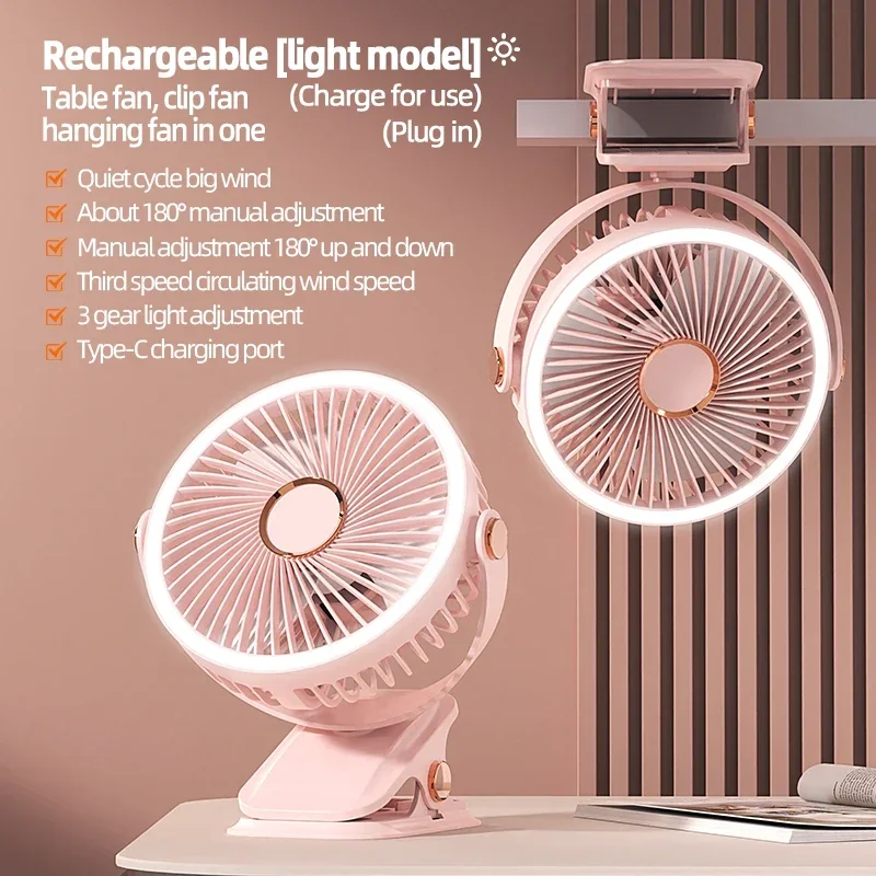 Multi-Angle Outdoor Clip-On Rechargeable Cooling Fan - Image 8