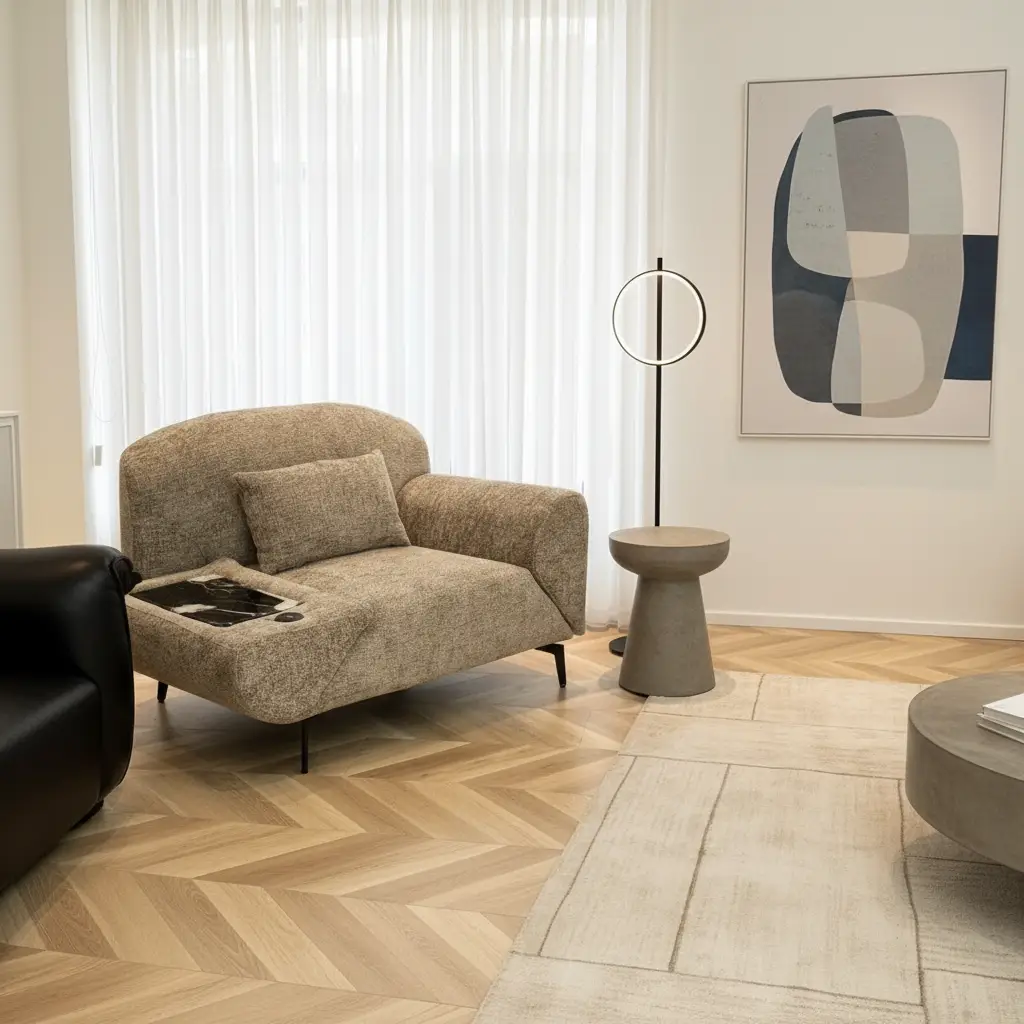 Multi-Angle Rotating Single Lounge Sofa - Image 3