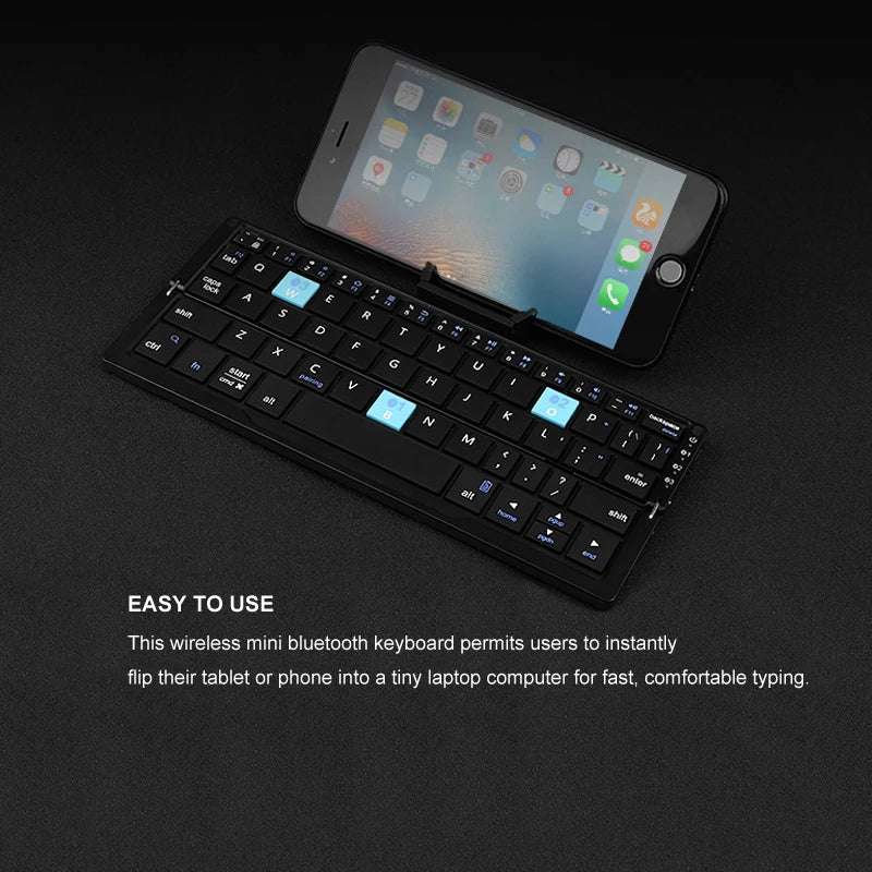 Multi-Device Connection Mini Foldable Bluetooth Keyboard - Image 6