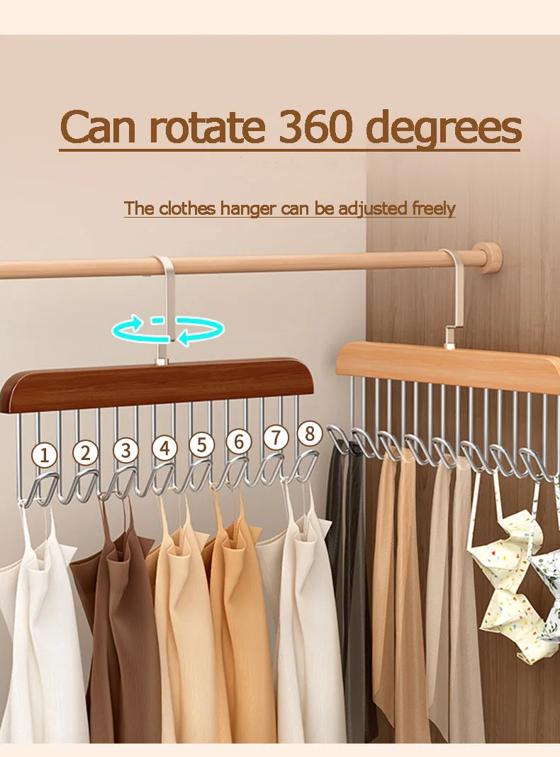 Multi-Hook Space Saver Clothes Organizer Rack - Image 4