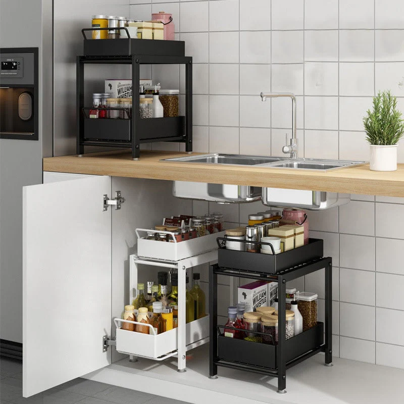 Multi-Layer Under Sink Cabinet Organizer Shelf - Image 7