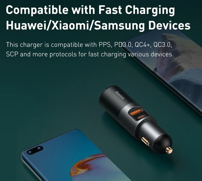 Multi-Port Smart Chip Car Fast Charger - Image 2