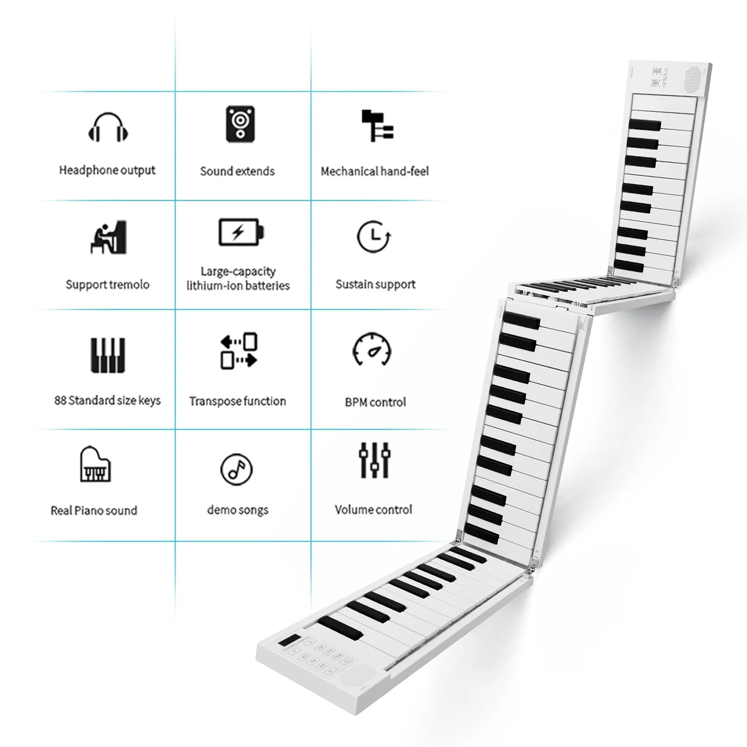 Multifunctional Foldable Portable Electronic Piano - Image 4