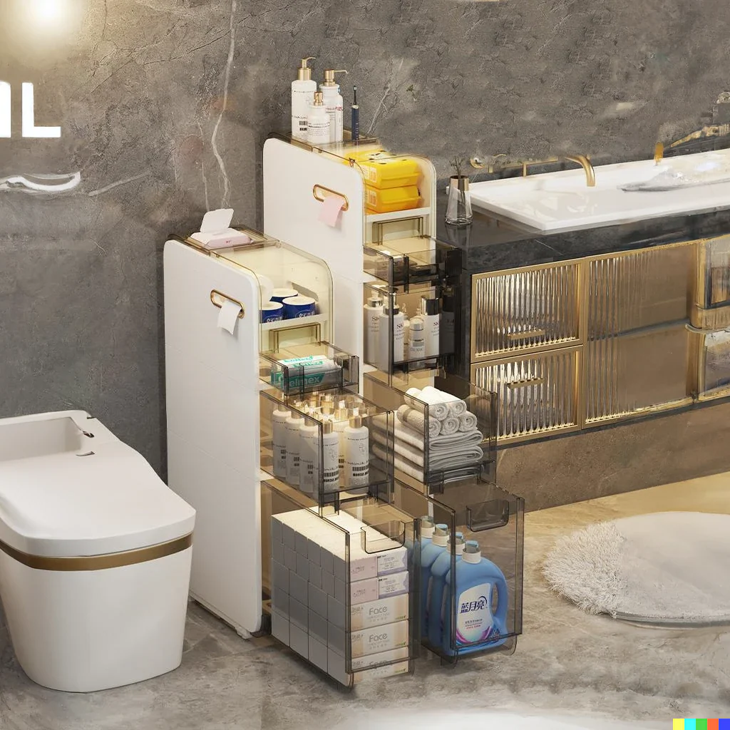 Multilayer Ultra Narrow Bathroom Storage Cabinet - Image 2