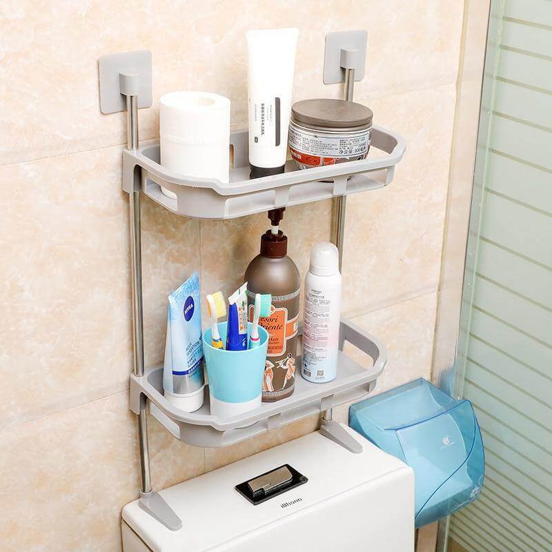 Multilayer Wall-mounted Bathroom Shelf Organizer Rack - Image 9