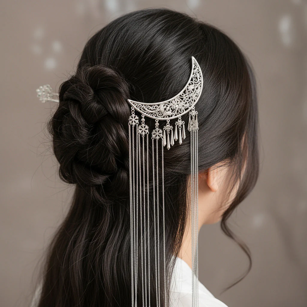 Mystical Moon Shape Hair Clip - Image 3