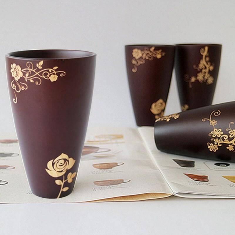 Natural Wooden Japanese Cup - Image 5