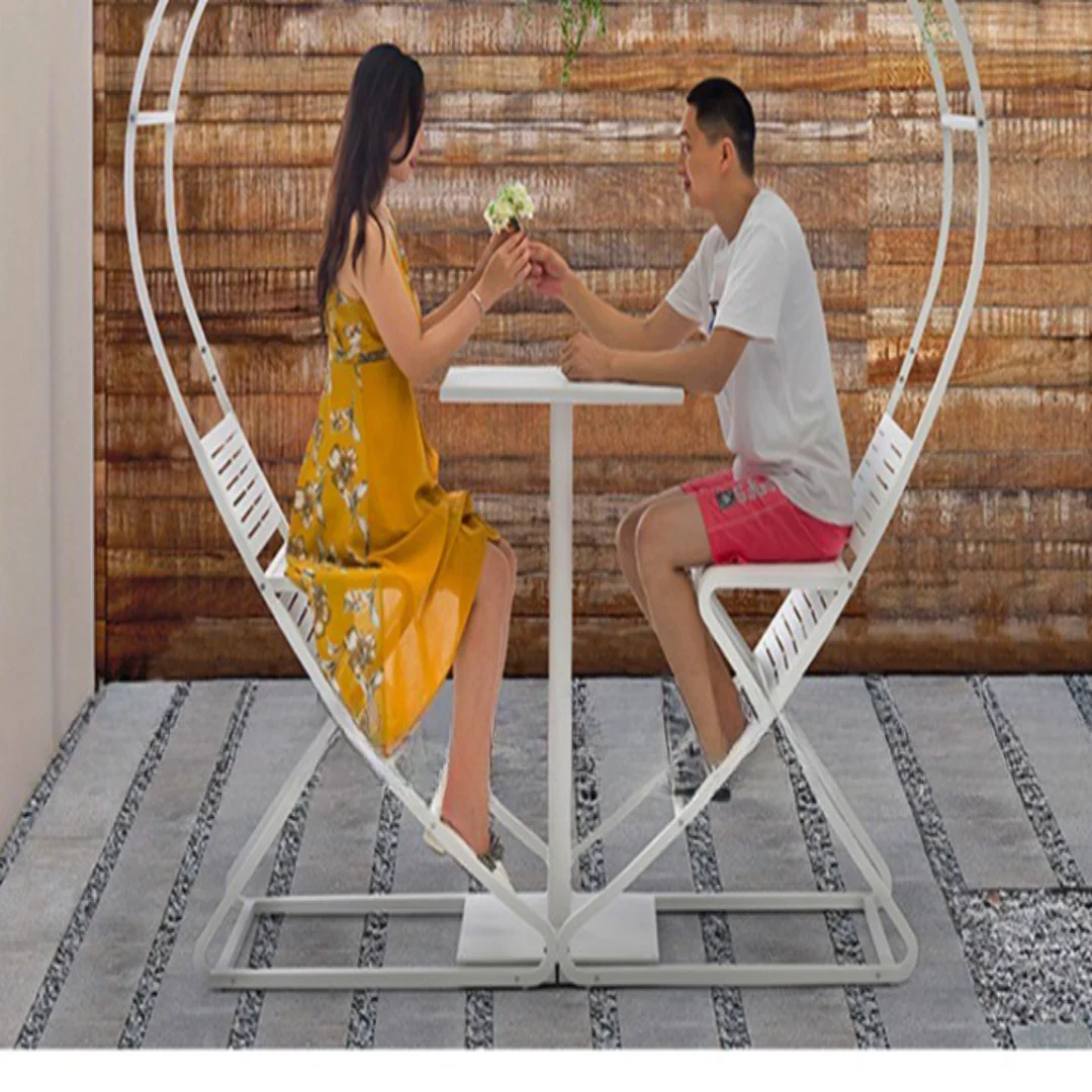 Nature Nest Outdoor Heart-Shaped Swing Bench - Image 6