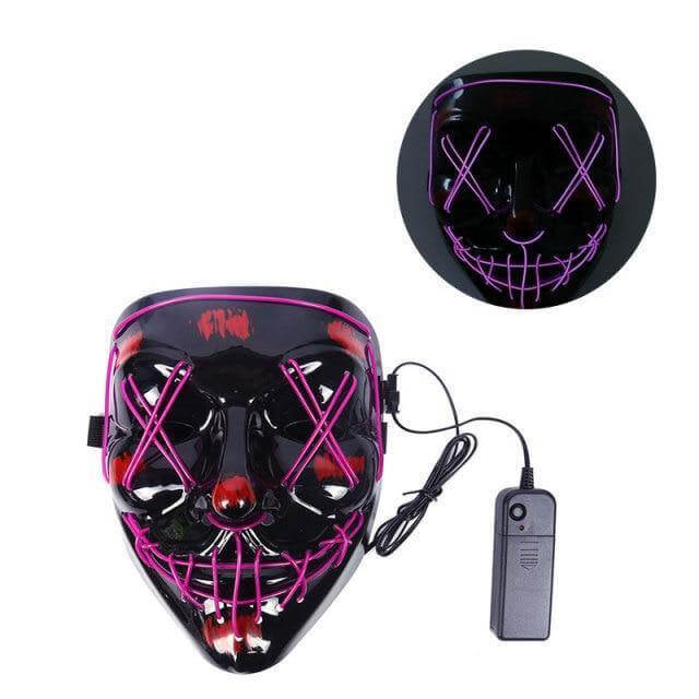 Neon Horror LED Party Halloween Mask - Image 18
