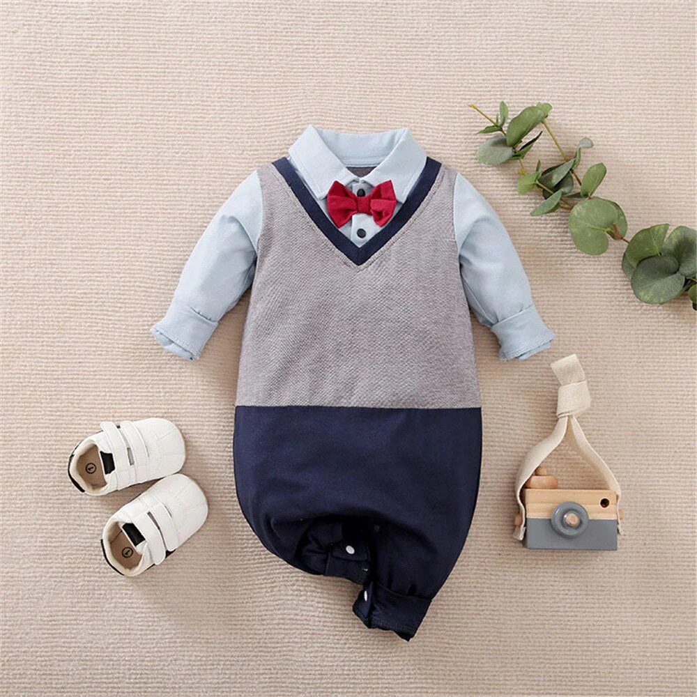 Newborn Baby Gentleman Jumpsuit - Image 11