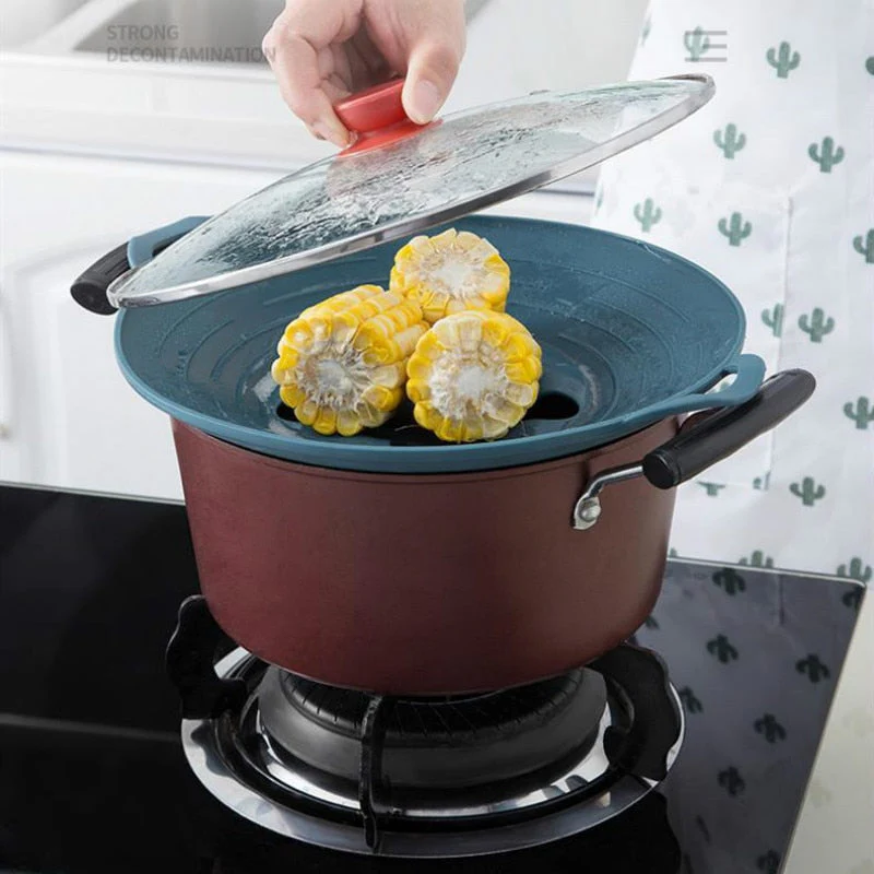 No Spill Anti Overflow Pot Cooking Lid - Image 2