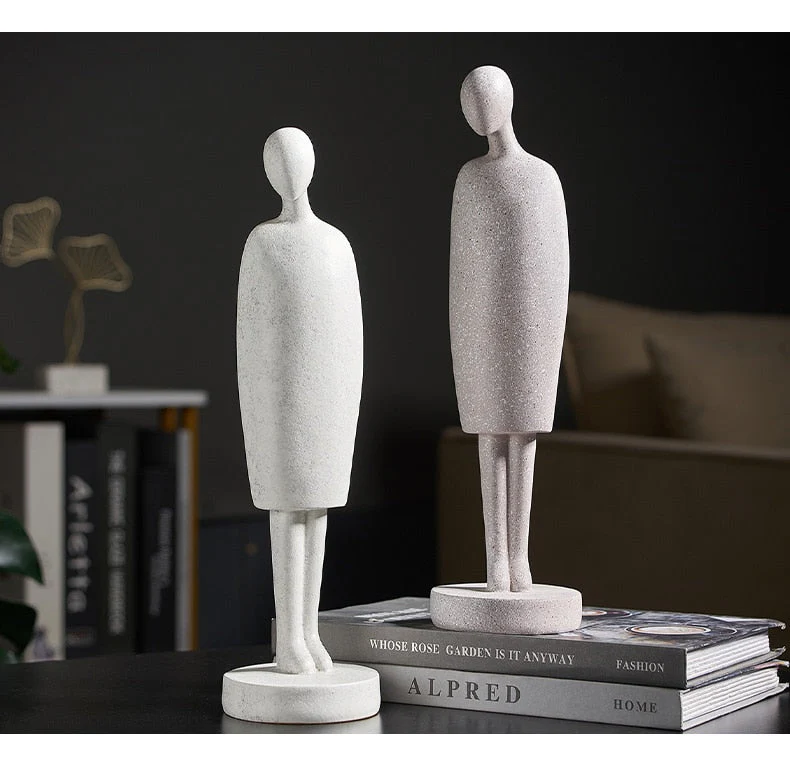 Nordic Abstract Thinker Resin Statue Sculpture - Image 16