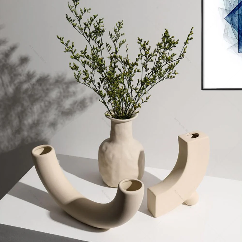 Nordic Art Elegant Flower Ceramic Vase - Image 4