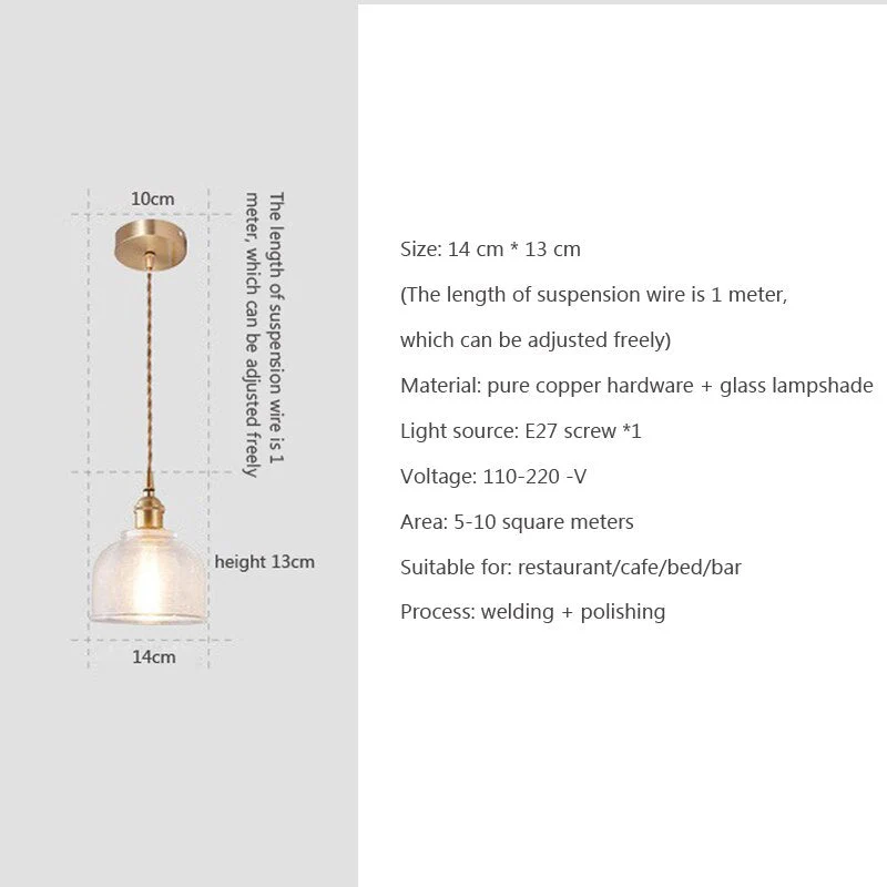 Nordic Brilliance Transparent Glass Pendant Lamp - Image 4