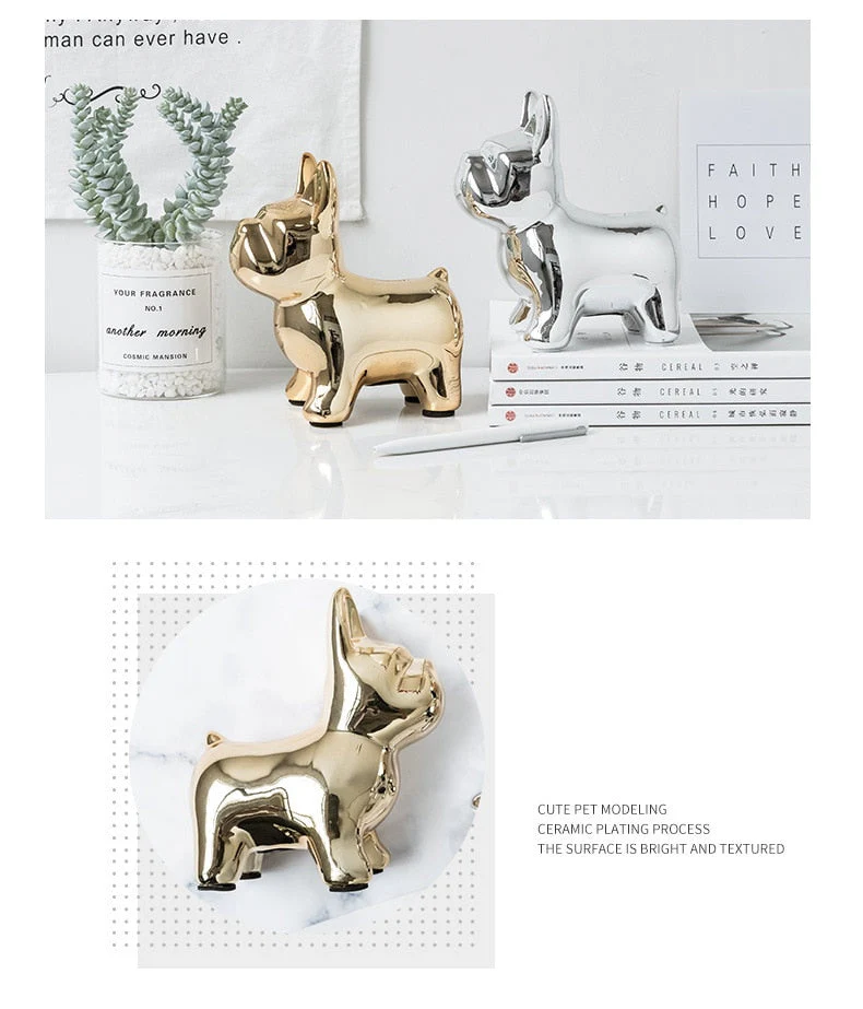 Nordic Ceramic Bulldog Piggy Bank - Image 5