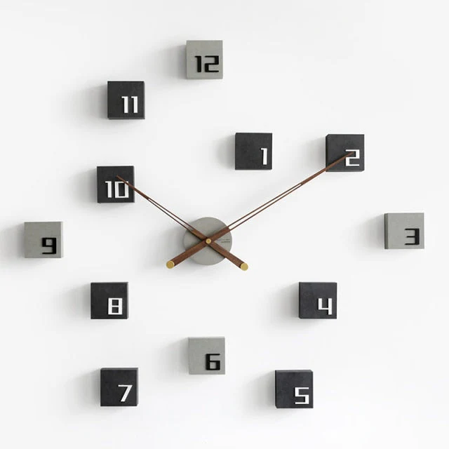 Nordic Creative Self Adhesive Wooden Wall Clock - Image 5