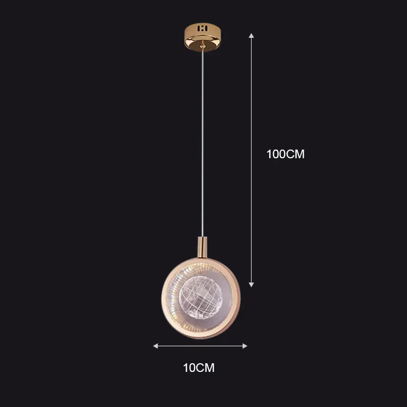 Nordic Crystal Halo Pendant Light - Image 9