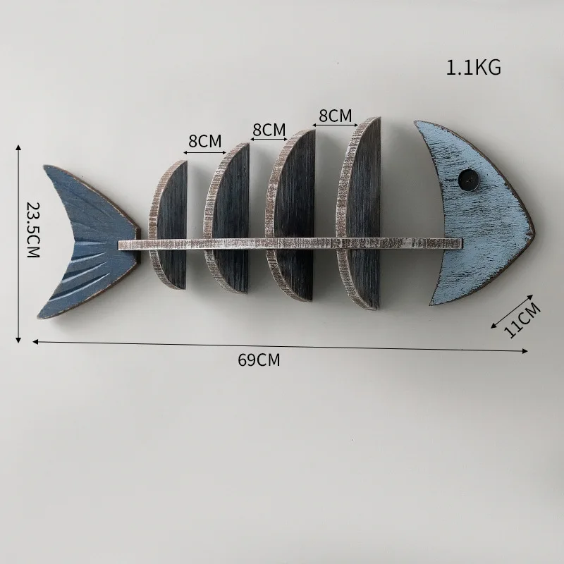 Nordic Fish Wooden Shelf - Image 7