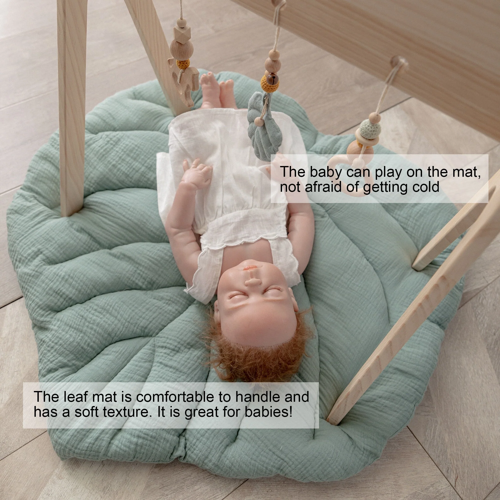 Nordic Modern Leaf Baby Play Mat - Image 4