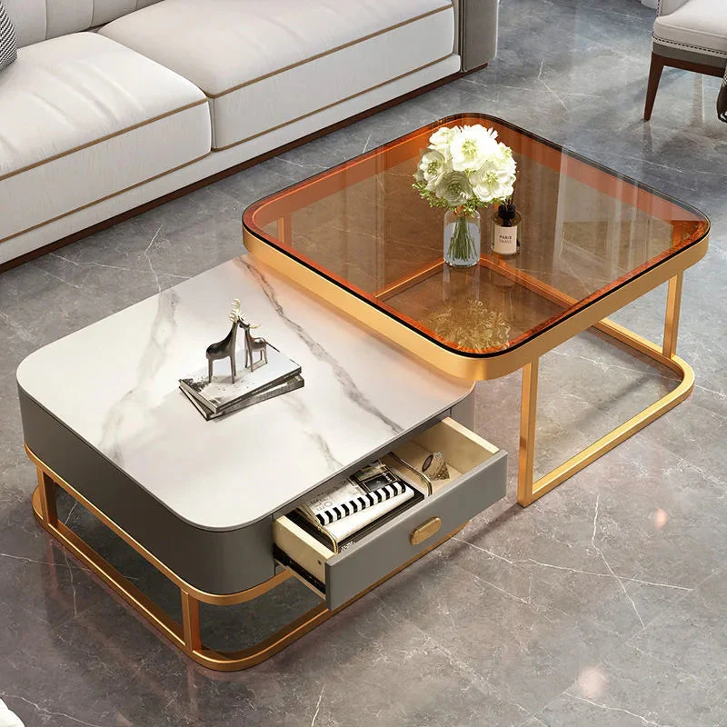Nordic Nested Dual-Layer Elegant Coffee Table - Image 6
