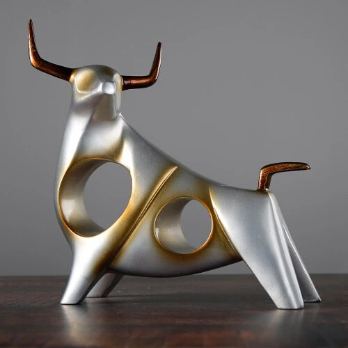 Nordic Style Bull Sculpture Home Decor - Image 10