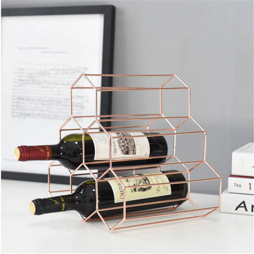Nordic Style Geometric Wine Rack - Image 2