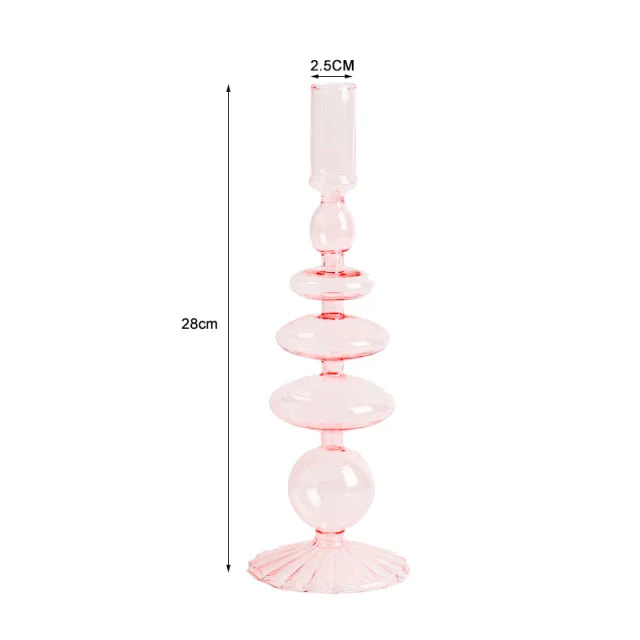 Nordic Stylish Bubble Glass Candle Holder - Image 32