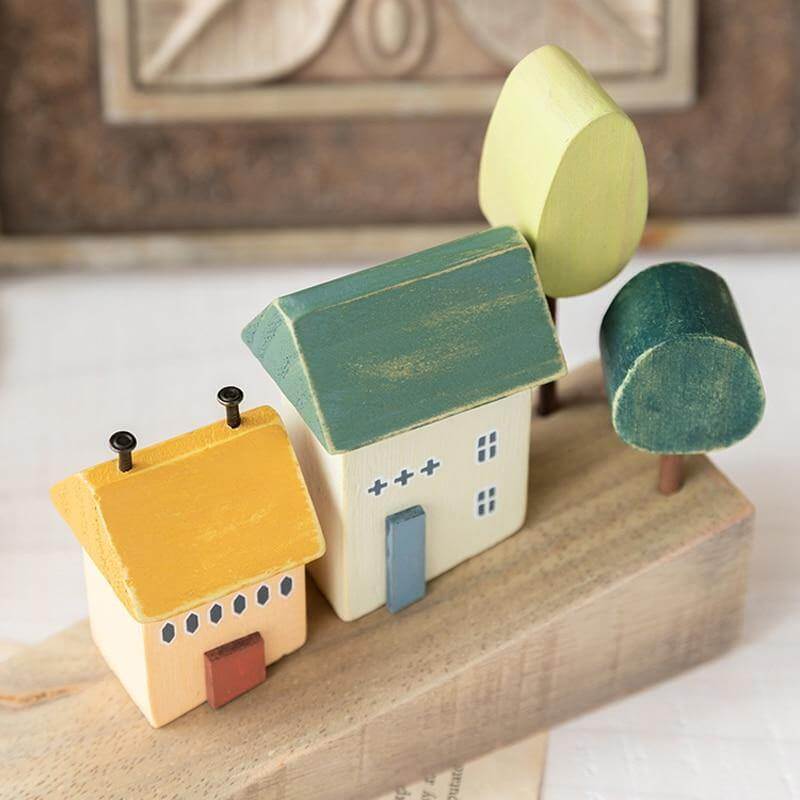 Nordic Wooden Miniature Hilly Neighborhood Home Decor - Image 7