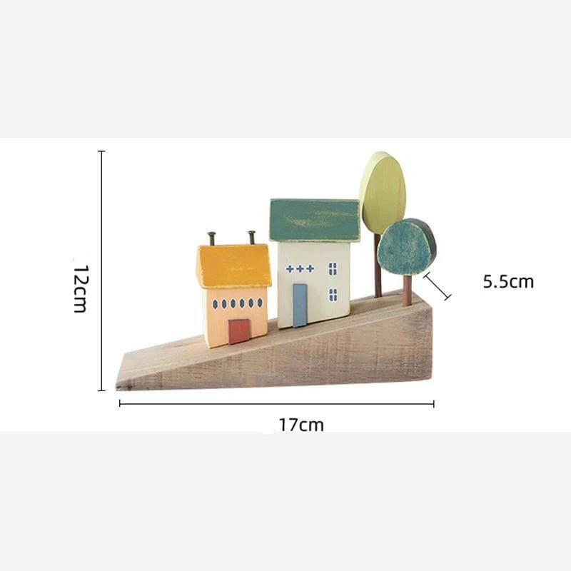 Nordic Wooden Miniature Hilly Neighborhood Home Decor - Image 8