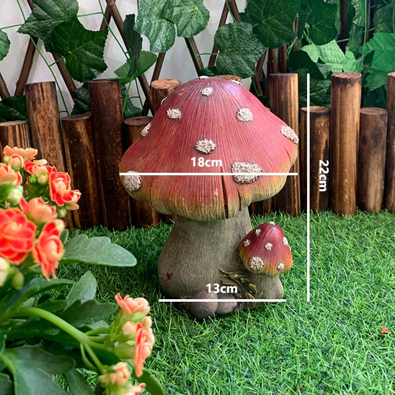 Outdoor Fairy Mushroom Resin Garden Decor - Image 7