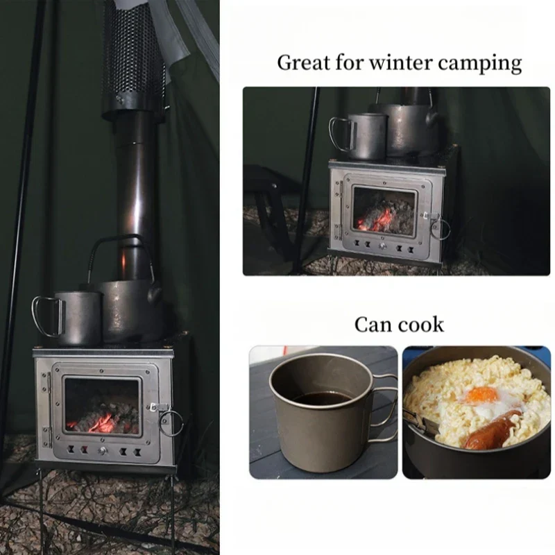Outdoor Firewood Cozy Camping Foldable Stove - Image 5
