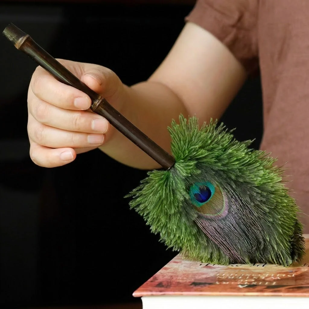 Peacock Feather Anti-Static Dusting Brush - Image 2