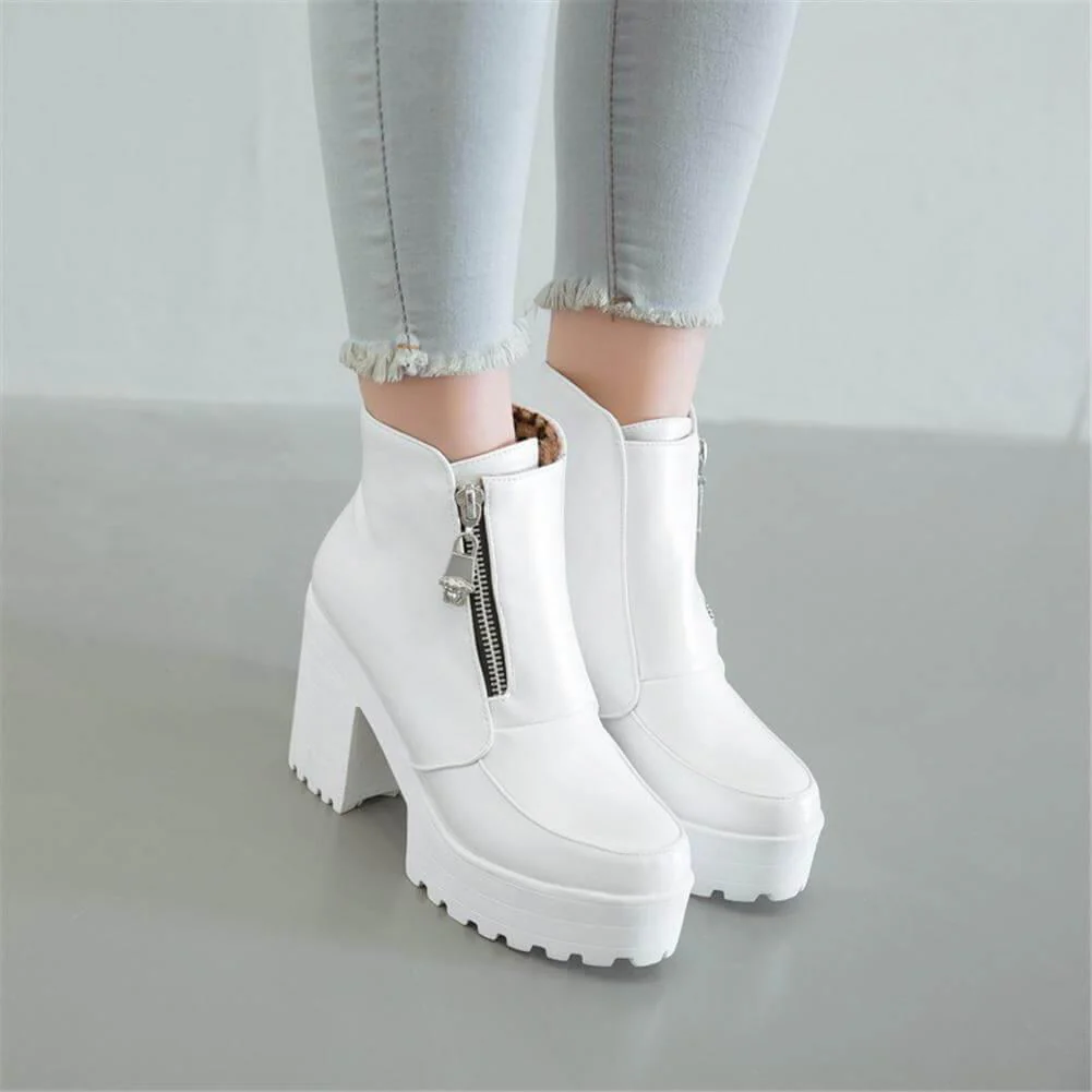 Platform Thick High Heels Women Boots - Image 10