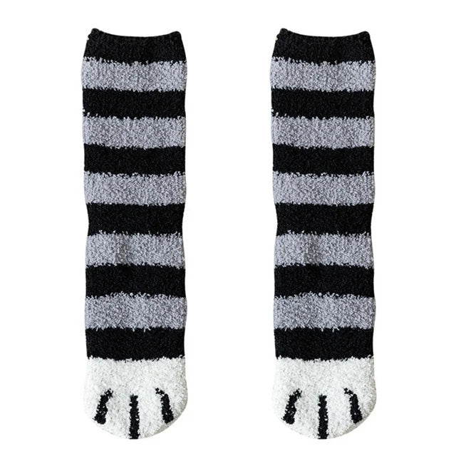 Plush Winter Cute Cat Paws Sock - Image 10