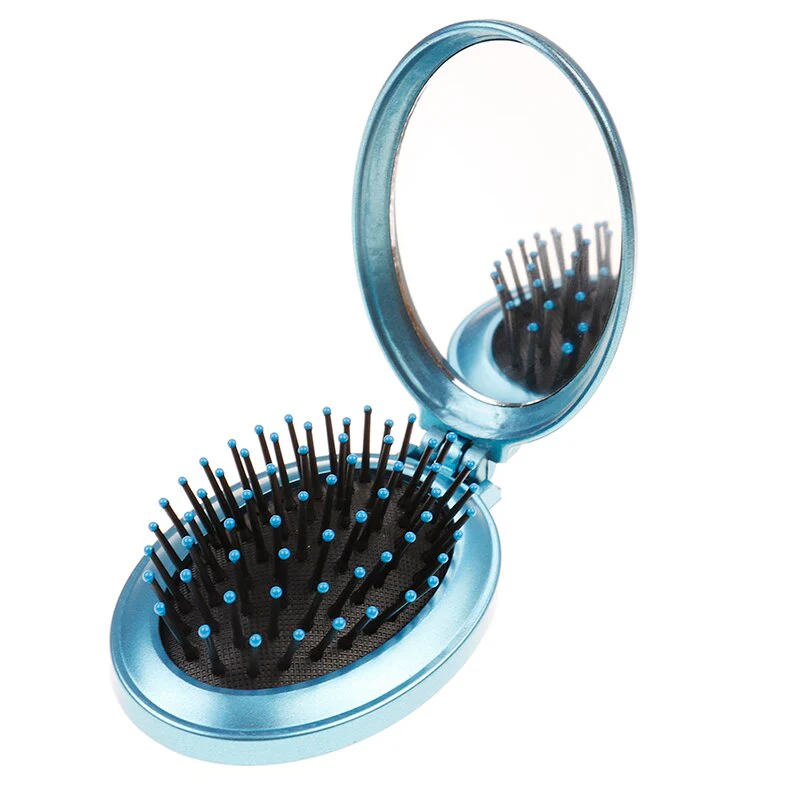 Pocket Beauty Mini Travel Hair Brush Mirror - Image 4