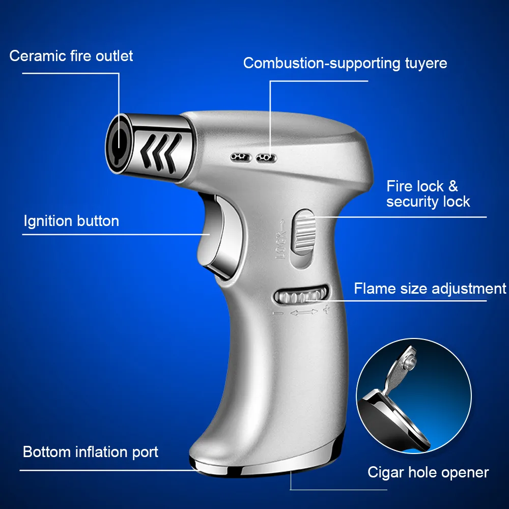 Portable Butane Torch Jet Flame Windproof Lighter - Image 12