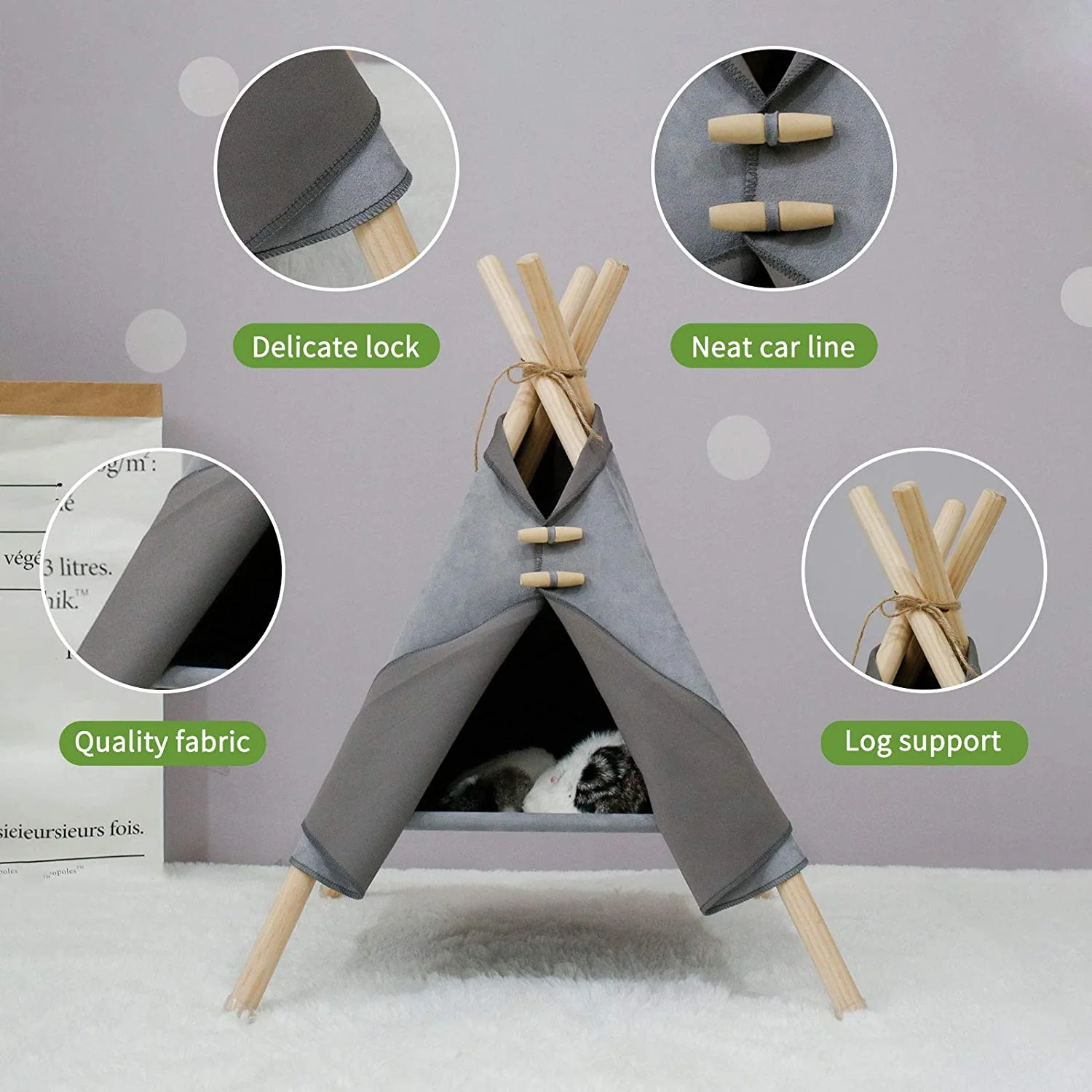 Portable Cute Pet Bed Tent - Image 5
